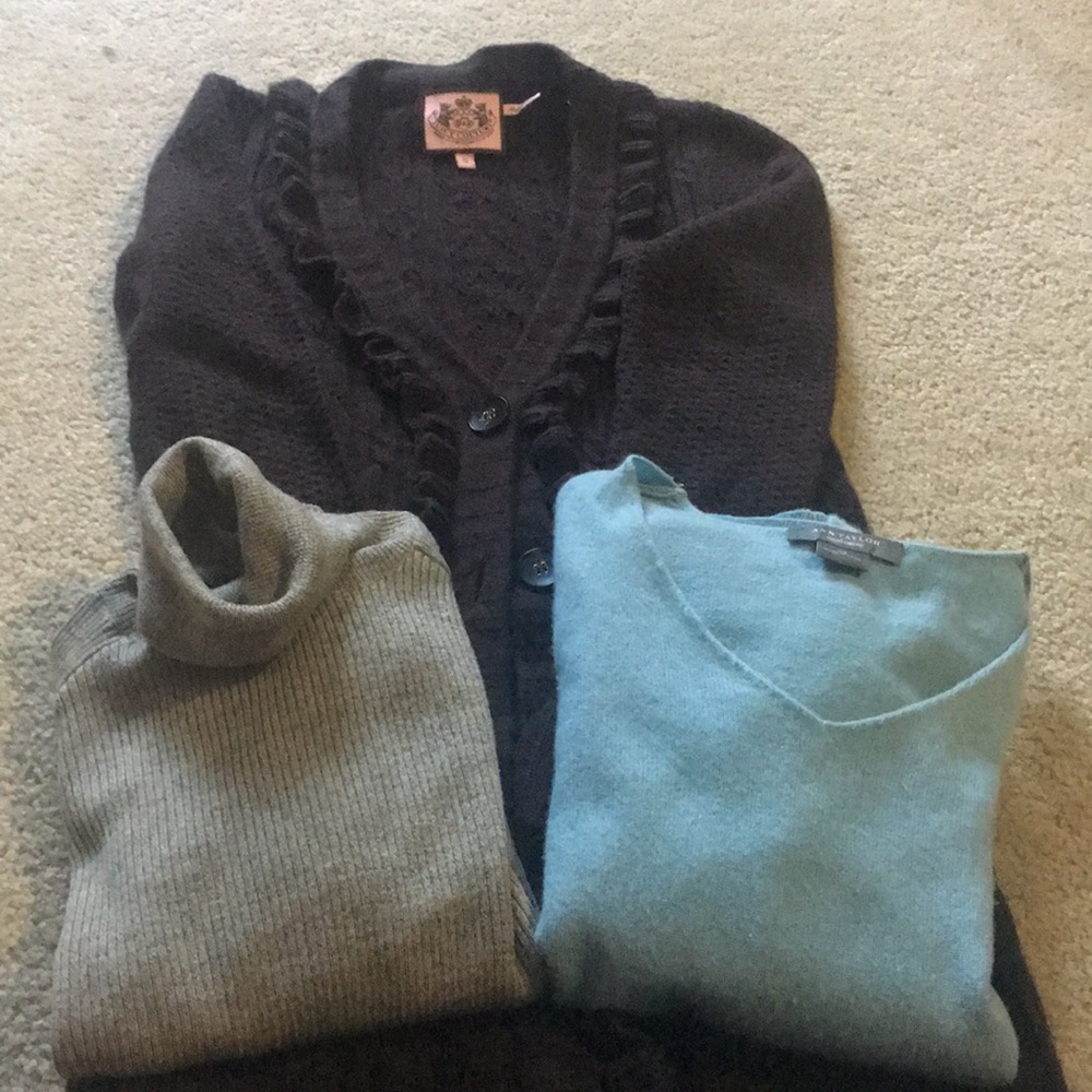 Sweater sale! Cashmere Ann Taylor, Juicy,Banana R